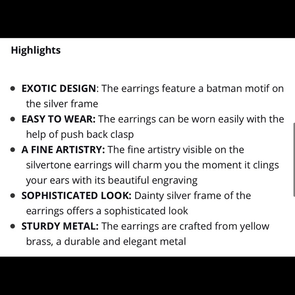 Batman earrings - Picture 6 of 7